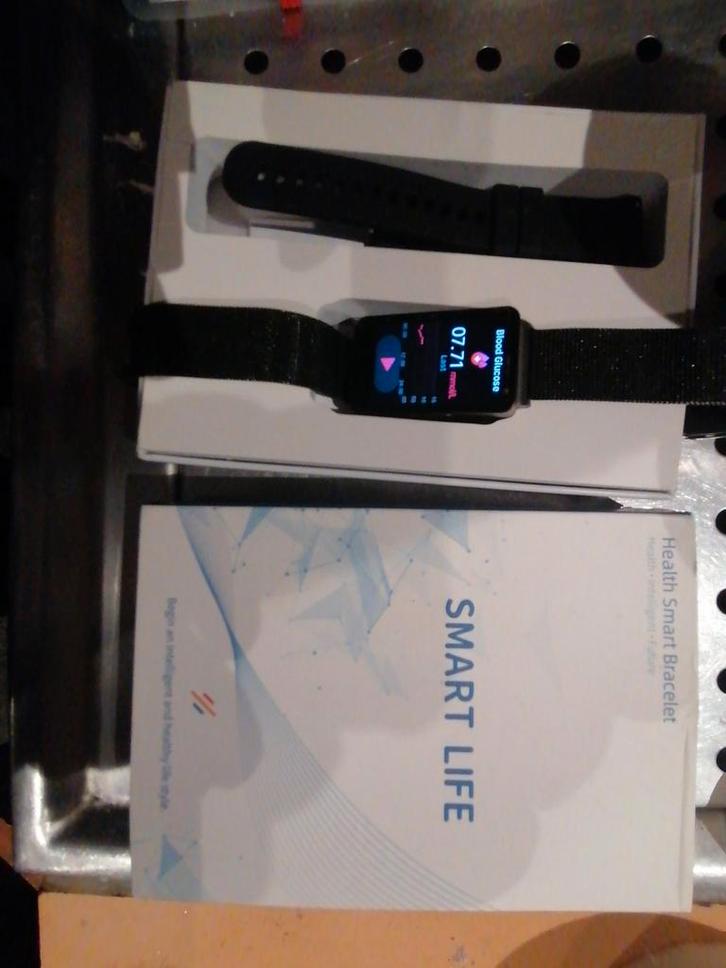 Smartwatch met Gezondheidsmonitoring, Sieraden, Tassen en Uiterlijk, Smartwatches, Nieuw, Android, Zwart, Hartslag, Stappen, Waterdicht