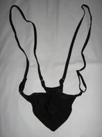 Heren string met bertels, Kleding | Heren, Ondergoed, Ophalen of Verzenden, Zwart, Overige typen