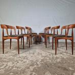 Johannes Andersen, Uldum 'Model 16' vintage eetkamerstoelen, Vijf, Zes of meer stoelen, Scandinavisch, niels moller, kai kristiansen, hans wegner