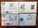 4 x FDC Internationaal, A5 enveloppen, onbeschreven, Postzegels en Munten, Postzegels | Eerstedagenveloppen, Verzenden, Onbeschreven