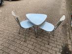 Vintage koffietafeltje 60’s, Gebruikt, Twee, Blauw, Ophalen of Verzenden