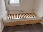 Tweepersoonsbed met 3 laden, Huis en Inrichting, Slaapkamer | Bedden, Gebruikt, Overige maten, Eenpersoons, Wit