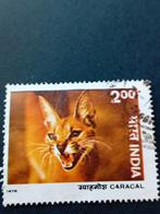 Indiase postzegel met caracal, Ophalen of Verzenden, Overige landen, Gestempeld