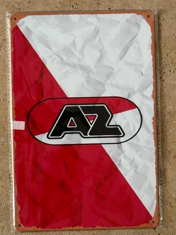 Vintage AZ / AZ'67 Alkmaar metalen bord formaat A4 (21X29cm) beschikbaar voor biedingen