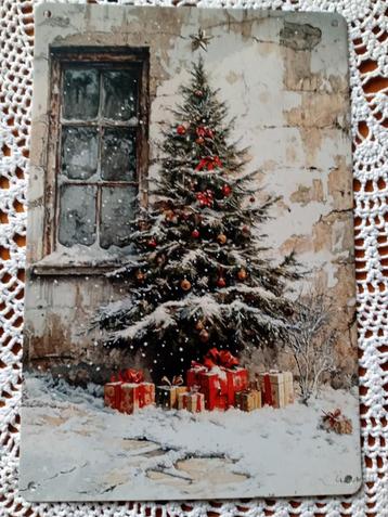 Metalen Kerstboom Plaat - 20x30cm beschikbaar voor biedingen