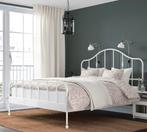 Tweepersoonsbed metalen bed frame 160x200, Huis en Inrichting, Ophalen, Zwart, Tweepersoons, Zo goed als nieuw