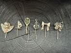 6 Zilveren Broches/Prikkers - 800 Zilver, Antiek en Kunst, Ophalen of Verzenden, Zilver