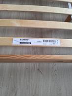 Ikea Bed - Houten Bedframe met Lattenbodem, Huis en Inrichting, Slaapkamer | Bedden, Ophalen, Gebruikt, Bruin, 140 cm