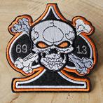 Strijk embleem Iron on Patch applicatie schedel klaveren  St