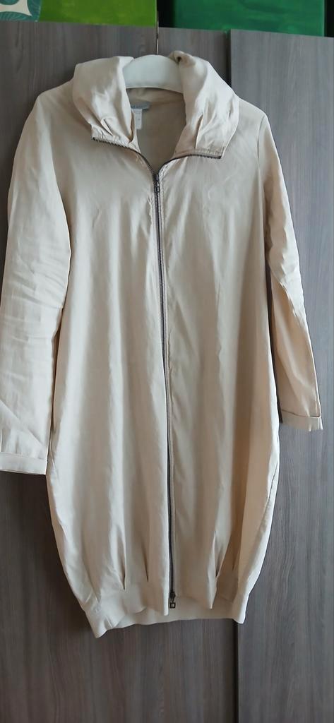 Sarah Pacini , dunne linnen zomerjas.maat 2 (38), Kleding | Dames, Jassen | Zomer, Zo goed als nieuw, Maat 38/40 (M), Beige, Ophalen of Verzenden