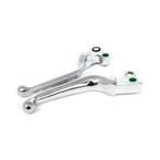 1982-1995 HANDLEBAR LEVER KIT, WIDE BLADE CHROME, Nieuw