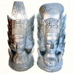Zilver gekleurde houten javaanse bruid en bruidegom, Ophalen of Verzenden, Nieuw