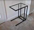 Laptoptafel Te Koop! (IKEA - VITTSJÖ) - Zwart metaal, Huis en Inrichting, Tafels | Sidetables, Ophalen, 50 tot 100 cm, Glas, Zo goed als nieuw