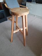 Barkrukje hout Ikea - zgan, Huis en Inrichting, Barkrukken, 1 kruk, Ophalen, Zo goed als nieuw, Hout