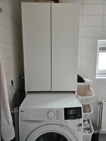 Wasmachinekast wit 65x190x30cm beschikbaar voor biedingen