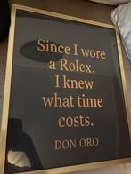 Luxe Don Oro Quote Canvas in gouden Lijst – Zwart/Goud, Overige materialen, Minder dan 50 cm, 50 tot 75 cm, Ophalen of Verzenden