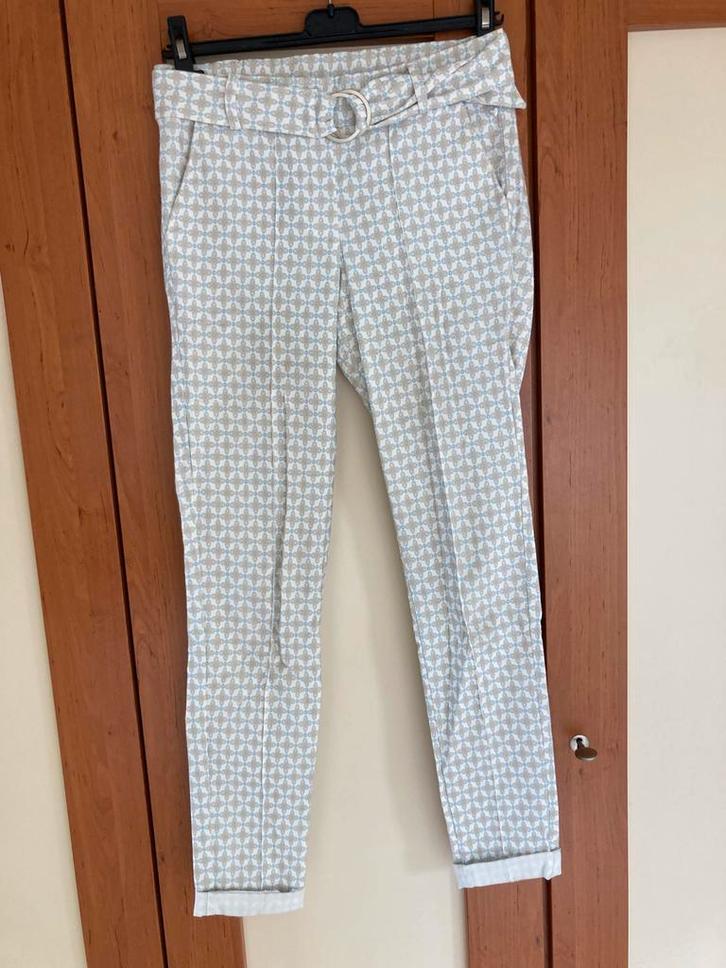 Helena Hart stretch broek maat S, Kleding | Dames, Broeken en Pantalons, Zo goed als nieuw, Maat 36 (S), Wit, Lang, Ophalen of Verzenden