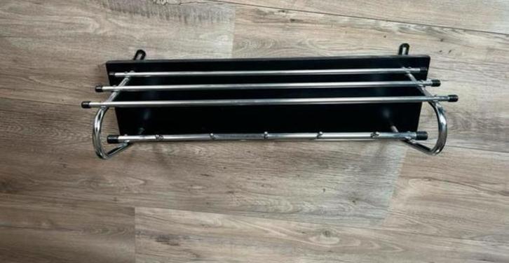 vintage sixties chromen buisframe wandkapstok, Huis en Inrichting, Woonaccessoires | Kapstokken, Zo goed als nieuw, Wandkapstok