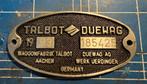 Fabrieksplaat Talbot Aachen NS IRM, Ophalen of Verzenden, Zo goed als nieuw, Overige soorten, Overige typen