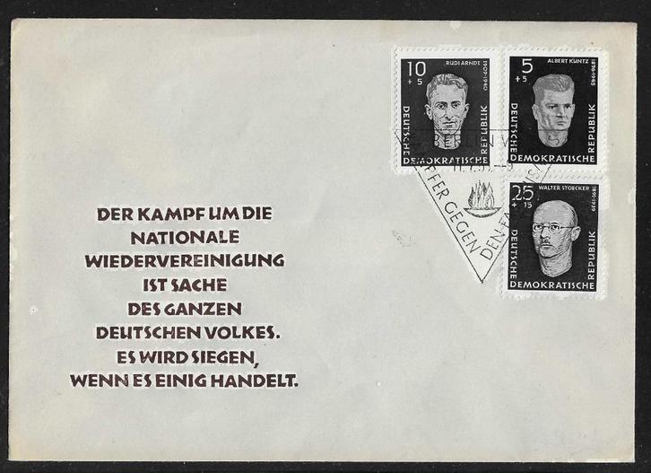 DDR Michel FDC 1 (Mi. 635, 636 en 639), Postzegels en Munten, Postzegels | Europa | Duitsland, Gestempeld, DDR, Ophalen of Verzenden