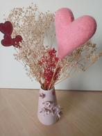 Roosen vaassen, met kunst bloemen, Sieraden, Tassen en Uiterlijk, Ophalen of Verzenden, Zo goed als nieuw