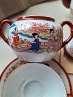 Japans theeservies met Geisha motieven, Antiek en Kunst, Antiek | Porselein, Ophalen of Verzenden
