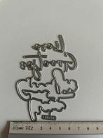 Snijmal tekst Lieve groetjes, Hobby en Vrije tijd, Ophalen of Verzenden, Nieuw, Overige thema's, Pons of Mal