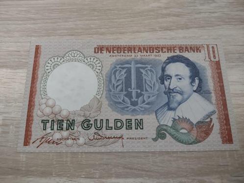 Schaarse variant biljet 10 gulden Hugo de Groot 1953, UNC, Postzegels en Munten, Bankbiljetten | Nederland, 10 gulden, Ophalen of Verzenden