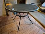 Ronde ijzeren tuintafel, Tuin en Terras, Ophalen, Gebruikt, Rond, Metaal