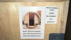 Nieuw in kist !! BARREL SAUNA HALF GLAS, Ophalen, Zo goed als nieuw, Complete sauna