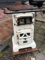 Antieke gietijzeren hout/kolenkachel – met kookplaten, Huis en Inrichting, Kachels, Ophalen, Gebruikt, Houtkachel, Vrijstaand