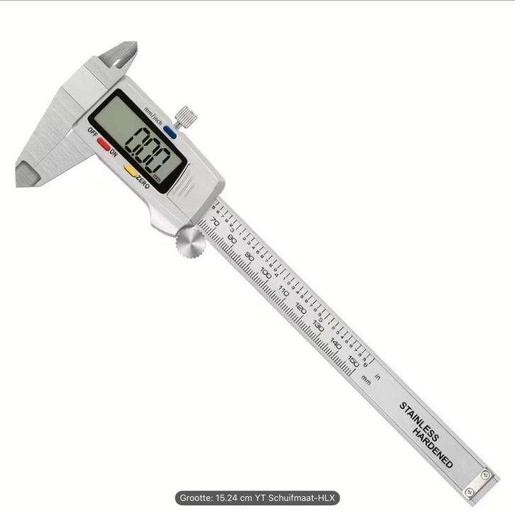 Digitale Schuifmaat 150mm RVS - Nieuw in Opbergbox, Doe-het-zelf en Verbouw, Gereedschap | Handgereedschap, Nieuw, Ophalen of Verzenden