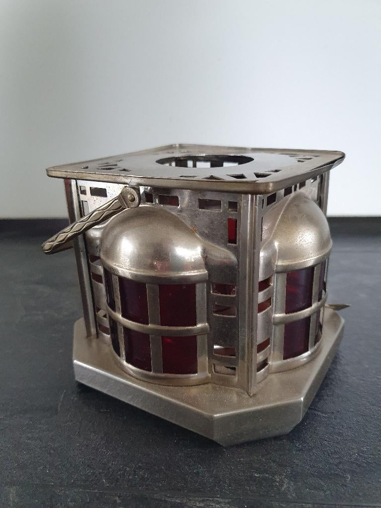 Tinnen Theelicht uit de jaren 1925/1950, Antiek en Kunst, Ophalen