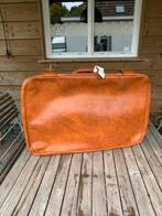 Vintage Bruine Leren Koffer, Antiek en Kunst, Ophalen of Verzenden