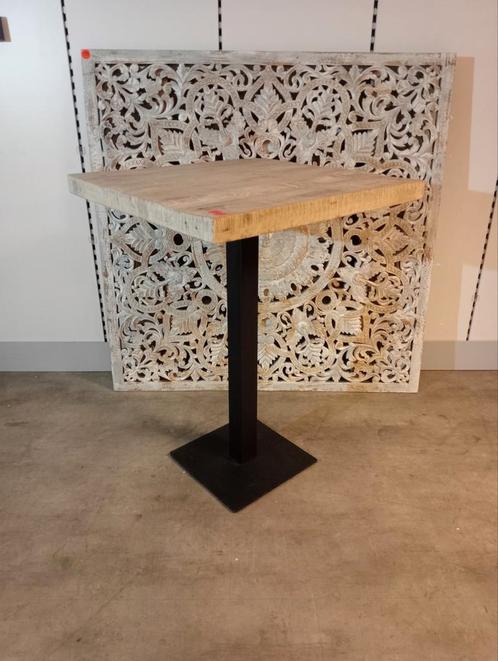 Nieuwe statafel bartafel 80x80x110cm mangohout nu voor €135, Huis en Inrichting, Woonaccessoires | Overige, Nieuw, Ophalen