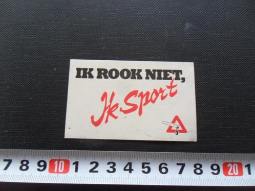 sticker ik rook niet, ik sport, Verzamelen, Stickers, Zo goed als nieuw, Bedrijf of Vereniging, Ophalen