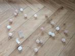 Mooie lichtsnoer van 2 m met roze en witte bolletjes, Ophalen of Verzenden, Zo goed als nieuw, Overige typen