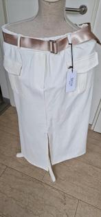 11)Te koop nieuw  room witte jog rok 1 maat ongv.44/46, Made in Italy, Rok, Wit, Nieuw