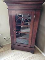 Vintage houten buffetkast, Huis en Inrichting, Ophalen, Gebruikt, 25 tot 50 cm, Glas