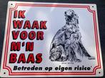 Waakbord - Ierse Setter - Ik waak voor mijn baas (kunststof), Dieren en Toebehoren, Ophalen of Verzenden, Gebruikt