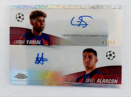 Lamine Yamal & Angel Alarcón Topps 40/99 Dual AUTO, Verzamelen, Sportartikelen en Voetbal, Nieuw, Spelerskaart, Buitenlandse clubs