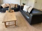 KLIPPAN BANK IKEA ZWART LEER, Huis en Inrichting, Banken | Bankstellen, Ophalen, Gebruikt, 150 tot 200 cm, Tweepersoons