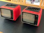 2 x Rode draagbare televisie mini STAR 416, Audio, Tv en Foto, Vintage Televisies, Ophalen of Verzenden