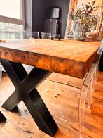 Eetkamertafel teakhout massief, Huis en Inrichting, Tafels | Eettafels, Ophalen, Gebruikt, 100 tot 150 cm, Teakhout