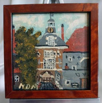 Miniatuur - Waterpoort Tiel - Paneel - Gesigneerd - 1930 beschikbaar voor biedingen