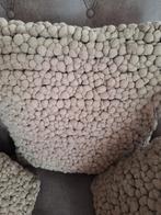 2 Sierkussens Uniqe Taupe, Ophalen of Verzenden, Zo goed als nieuw, Beige, Vierkant