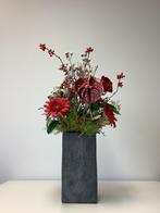 Zware pot met rood wit stuk en sneeuwballen 70 hoog, Ophalen, Zo goed als nieuw