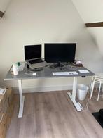 RODULF Desk sit/stand, electric/white, 140x80 cm, Huis en Inrichting, Ophalen, Elektrisch, Gebruikt, Stabureau