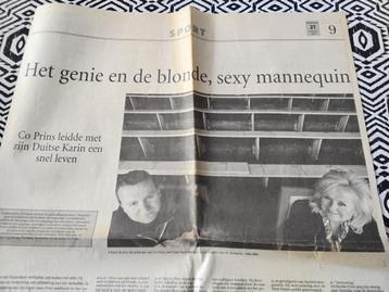 Interview over Co Prins in de krant van 21 februari 2001 beschikbaar voor biedingen