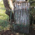 Antiek hekwerk en  poort, Tuin en Terras, Tuinhekken en Hekwerk, Ophalen, Gebruikt, IJzer, Sierhekwerk